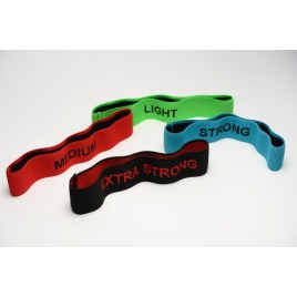 Zestaw materiałowych pętli mini Loop do ćwiczeń - 4 opory (32 cm x 5,5 cm)